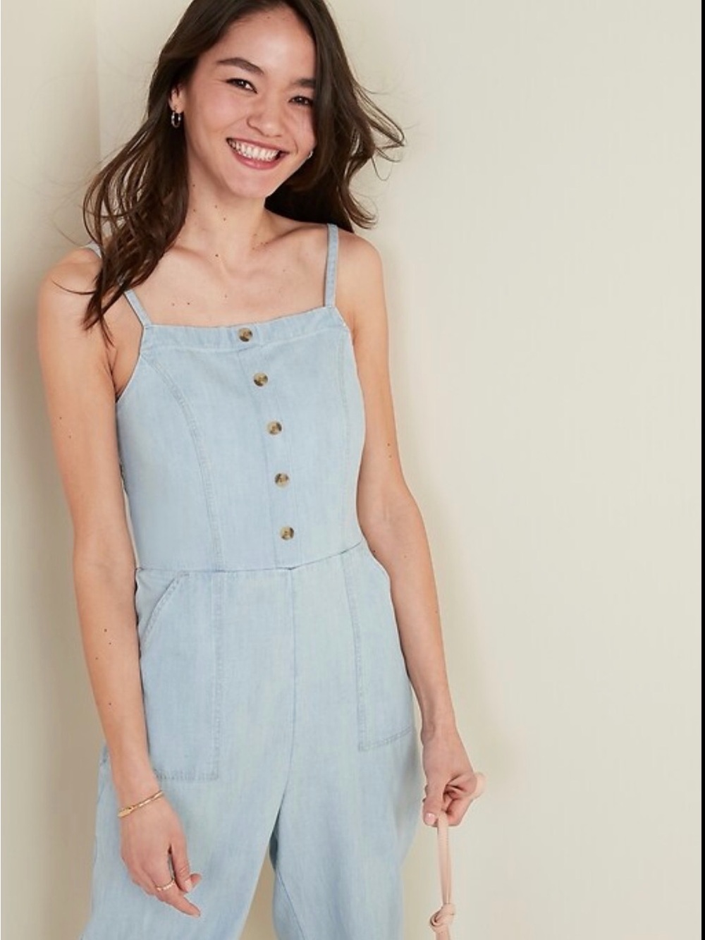 Light Blue Button-Front  Jumpsuit by Old navy - Picture 5 of 12